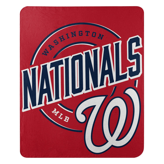 Washington Nationals Blanket 50x60 Fleece Campaign Design