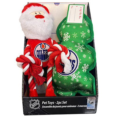 Edmonton Oilers Santa Rope/x-mas Tree Toy Boxset