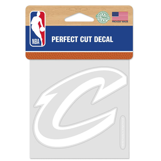 Cleveland Cavaliers Decal 4x4 Perfect Cut White - Special Order