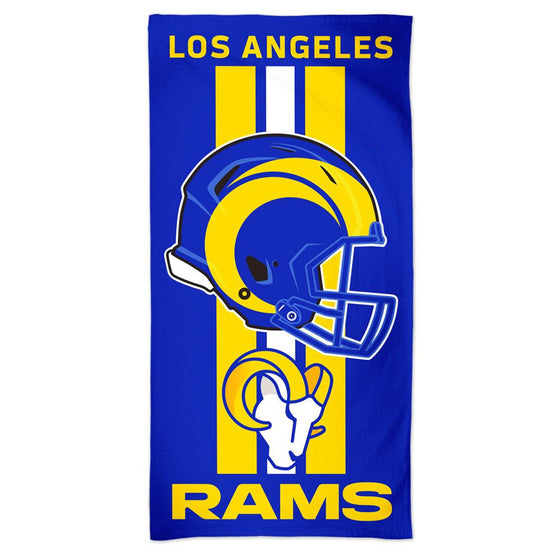 Los Angeles Rams Towel 30x60 Beach Style Blue and White - Special Order