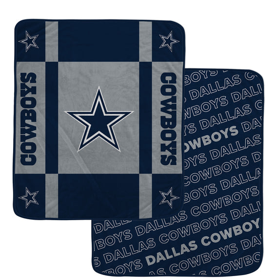 Dallas Cowboys 60"x70" Reverse Block Lux Super Soft Plush Throw Two-Sided Blanket