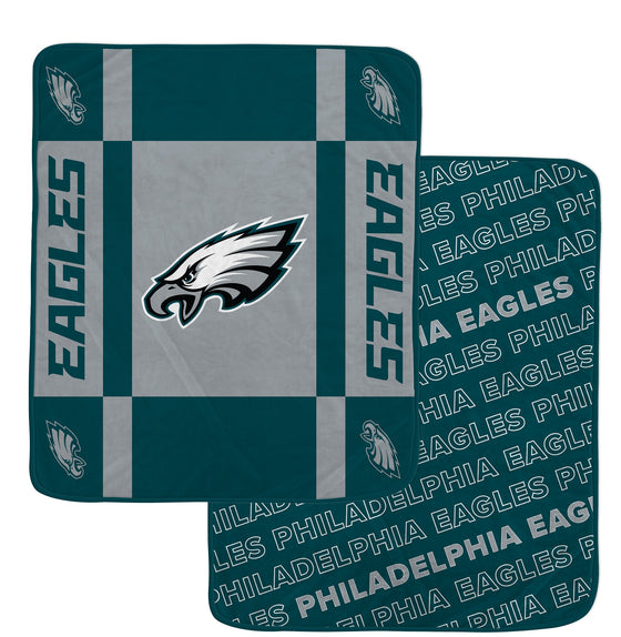 Philadelphia Eagles 60"x70" Reverse Block Lux Super Soft Plush Throw Two-Sided Blanket