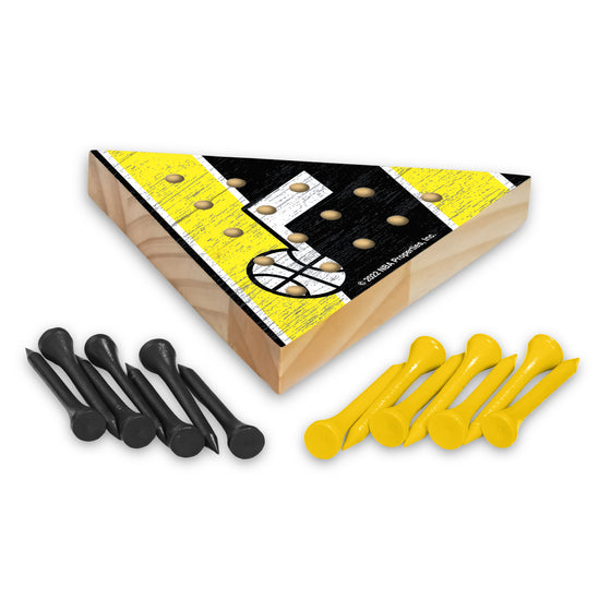 NBA Basketball Utah Jazz  4.5" x 4" Wooden Travel Sized Pyramid Game - Toy Peg Games - Triangle - Family Fun