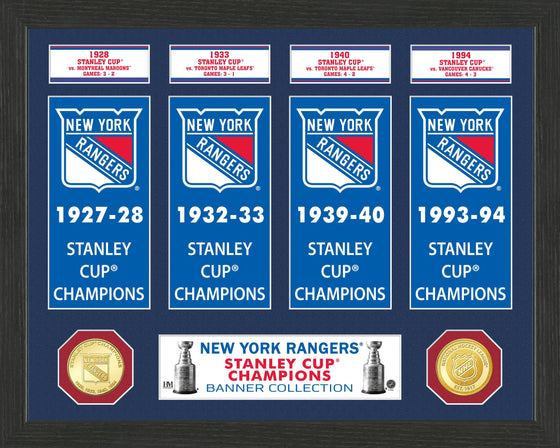 New York Rangers Stanley Cup Banner Collection Photo Mint