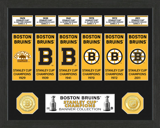 Boston Bruins Stanley Cup Banner Collection Photo Mint