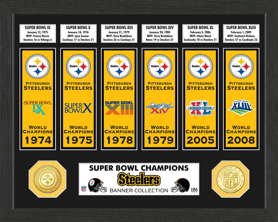 Pittsburgh Steelers Super Bowl Banner Collection Photo Mint