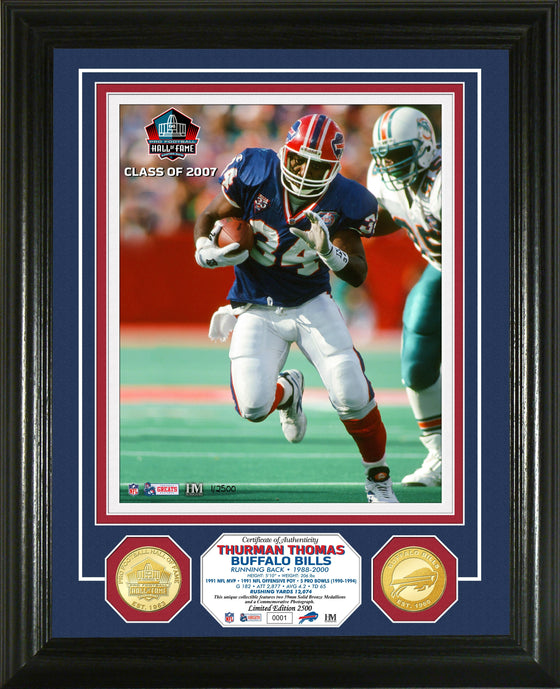 Thurman Thomas 2007 Pro Football Hall of Fame Bronze Coin Photo Mint