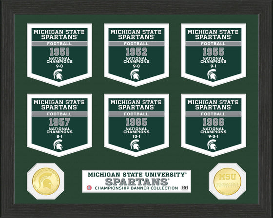 Michigan State University National Champions Banner Collection Photo Mint