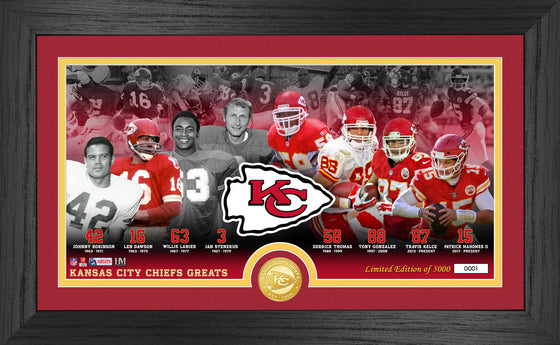 Kansas City Chiefs Franchise Greats Panoramic Bronze Coin Photo Mint