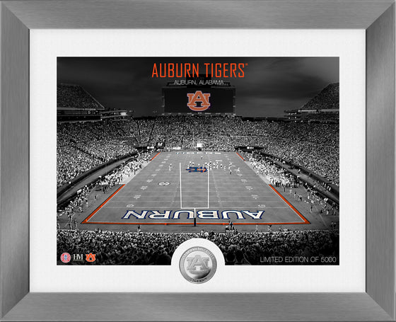 Auburn Tigers Art Deco Stadium Silver Coin Photo Mint