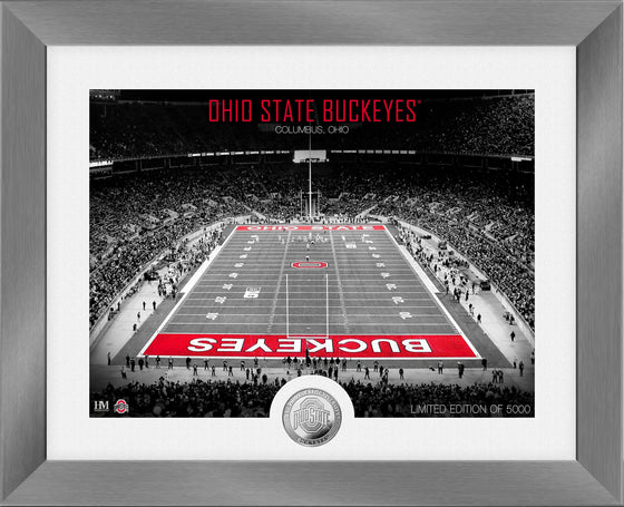 Ohio State Buckeyes Art Deco Stadium Silver Coin Photo Mint