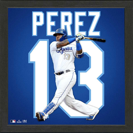 Salvador Perez Royals Impact Jersey Frame