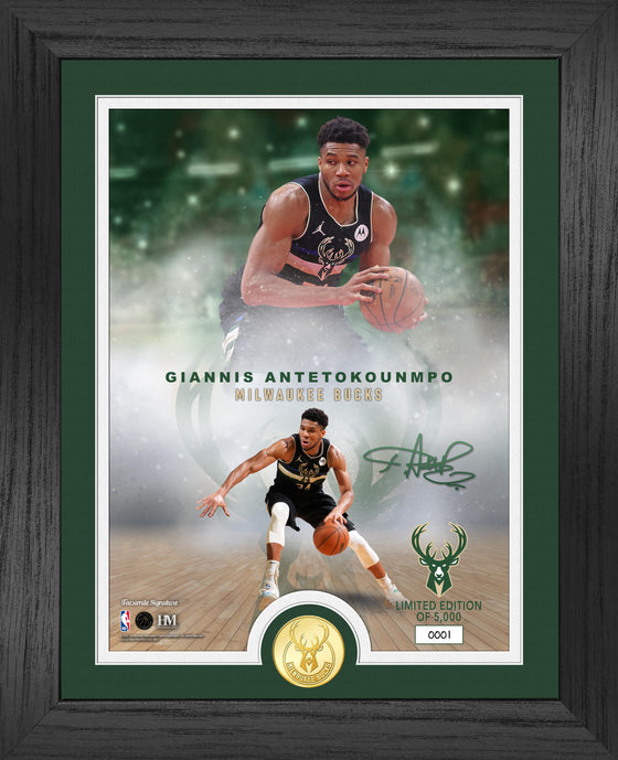 Giannis Antetokounmpo Legends Bronze Coin Photo Mint