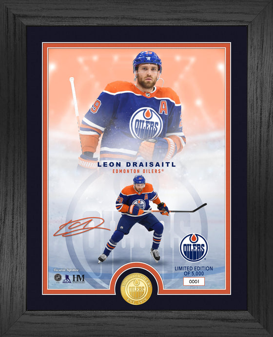 Edmonton Oilers Leon Draisaitl Legends Bronze Coin Photo Mint