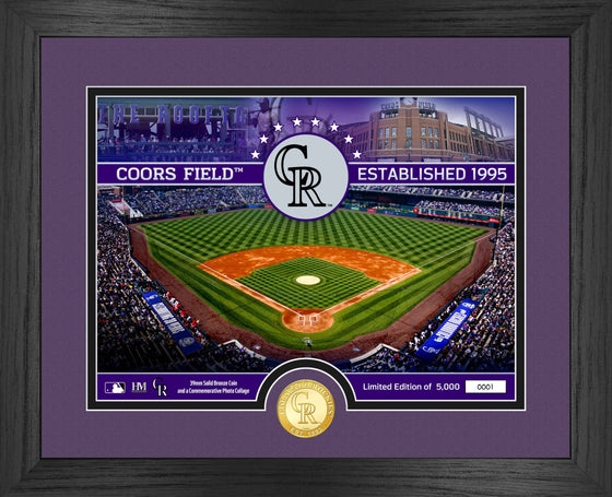 Colorado Rockies Bronze Coin Stadium Photo Mint