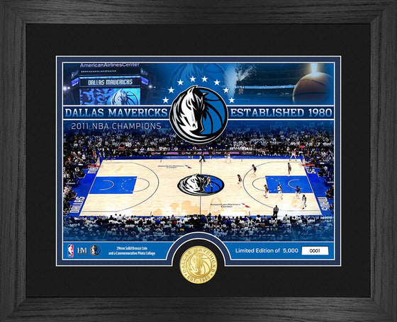 Dallas Mavericks Bronze Coin Court Photo Mint