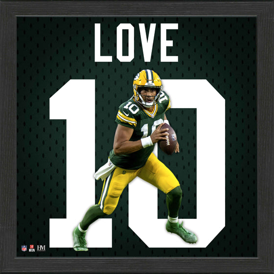 Jordan Love NFL Impact Jersey Frame