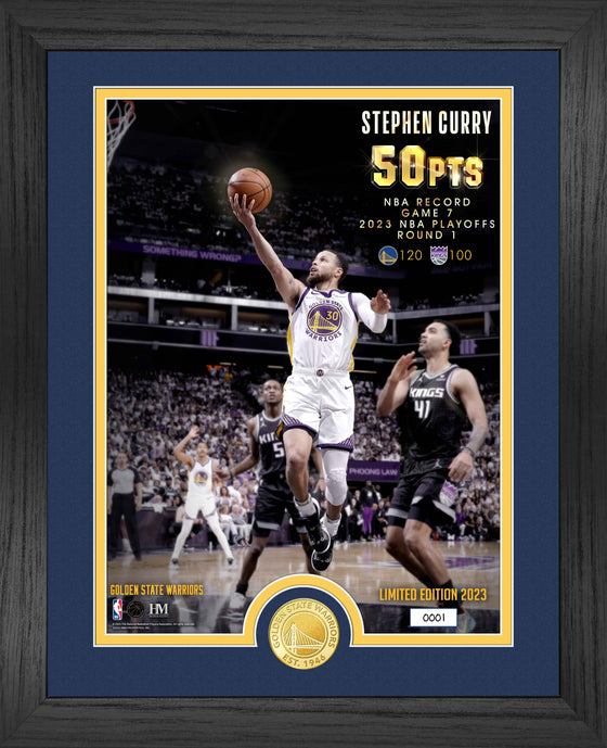 Steph Curry 50 Points Bronze Coin Photo Mint