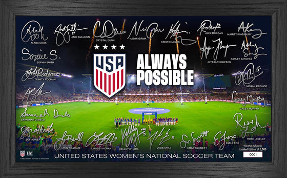 US Women's National Soccer Team Signature Pitch Frame