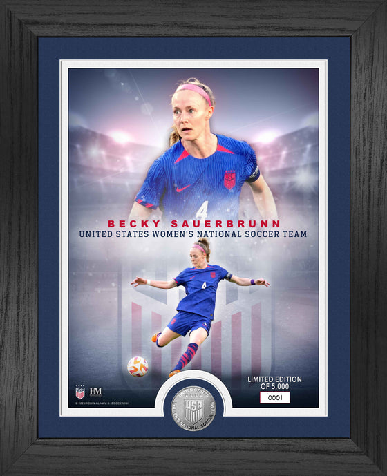 Becky Sauerbrunn US Women's National Soccer Team Legends Silver Coin Photo Mint