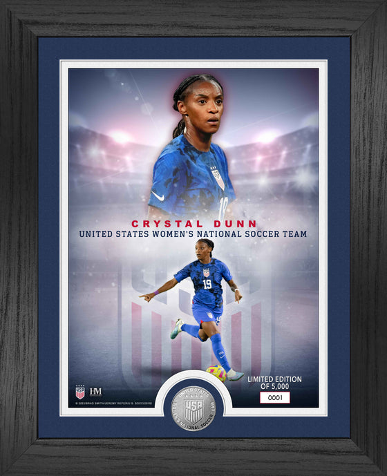 Crystal Dunn US Women's National Soccer Team Legends Silver Coin Photo Mint