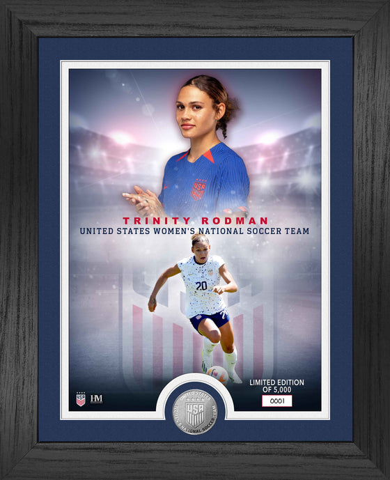 Trinity Rodman USWNT Legends Silver Coin Photo Mint