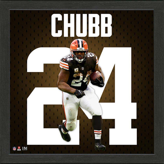 Nick Chubb NFL Impact Jersey Frame