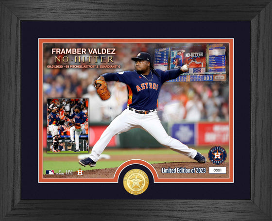 Framber Valdez No Hitter Bronze Coin Photo Mint