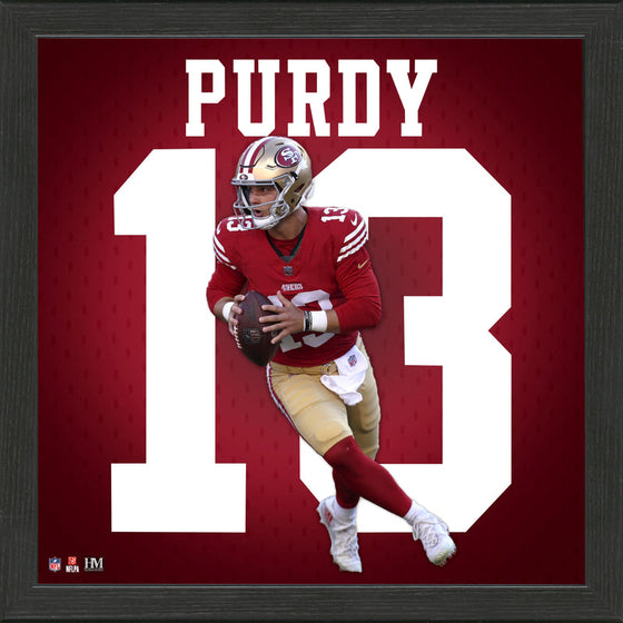 BROCK PURDY SAN FRANCISCO 49ERS IMPACT JERSEY FRAME - 757 Sports Collectibles