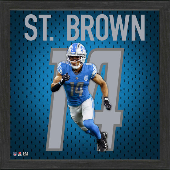 Amon-Ra St. Brown Detroit Lions IMPACT Jersey Frame