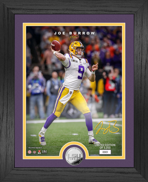 Joe Burrow LSU Tigers Silver Coin Photo Mint