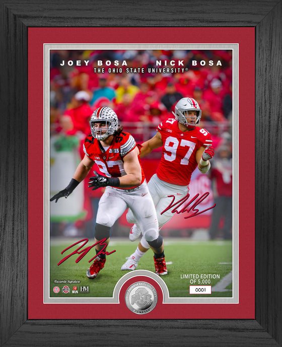 Nick & Joey Bosa OSU Buckeyes Silver Coin Photo Mint