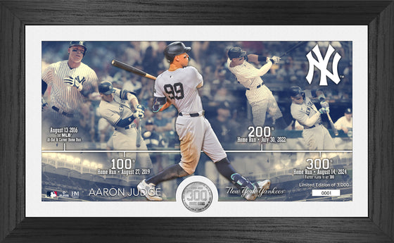 Aaron Judge 300th Career Home Run Timeline Silver Coin Photo Mint