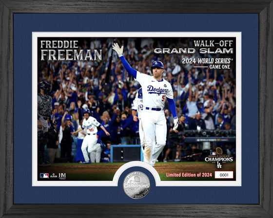 Freddie Freeman Dodgers 2024 World Series Walk Off Grand Slam Silver Coin Photo Mint