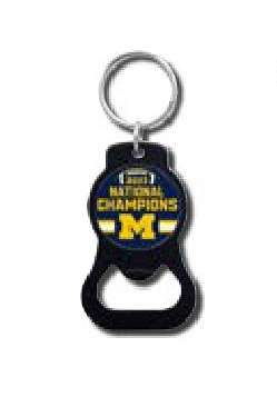 Michigan Wolverines 2024 CFP NCAA National Champs Key Ring Bottle Opener Blk - 757 Sports Collectibles