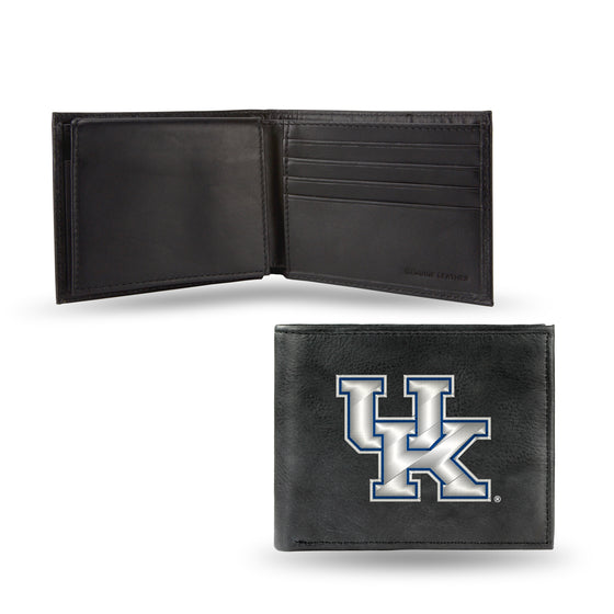 NCAA  Kentucky Wildcats  Embroidered Genuine Leather Billfold Wallet 3.25" x 4.25" - Slim