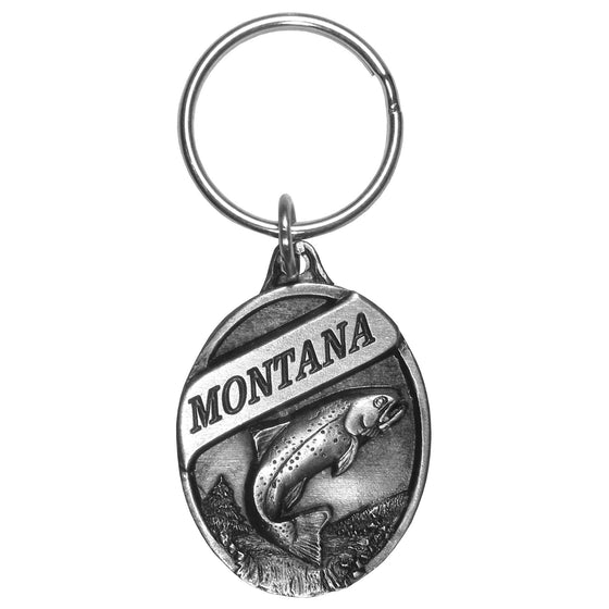 Montana Trout Antiqued Keyring