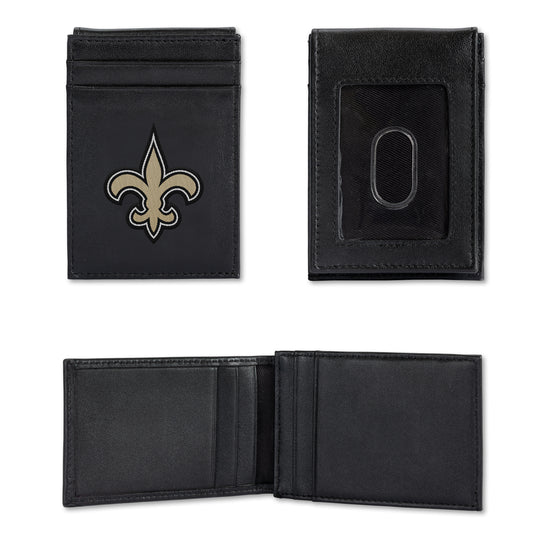 NFL Football New Orleans Saints  Embroidered Front Pocket Wallet - Slim/Light Weight - Great Gift Item