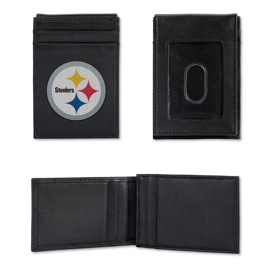 NFL Football Pittsburgh Steelers  Embroidered Front Pocket Wallet - Slim/Light Weight - Great Gift Item