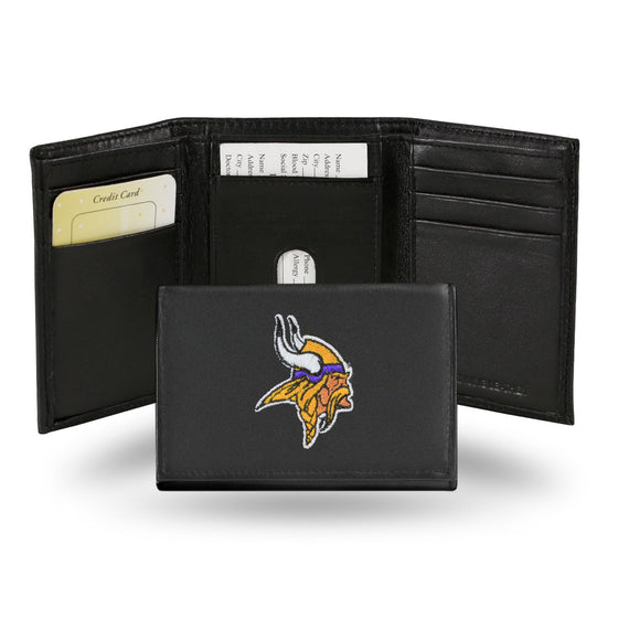 Minnesota Vikings Embroidered Leather Tri-Fold Wallet (CDG)