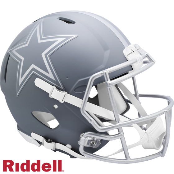 Dallas Cowboys Helmet Riddell Authentic Full Size Speed Style Slate Alternate