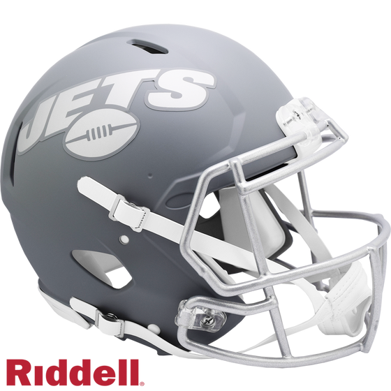 New York Jets Helmet Riddell Authentic Full Size Speed Style Slate Alternate