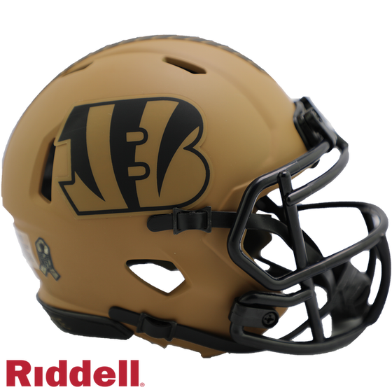Cincinnati Bengals Helmet Riddell Replica Mini Speed Style Salute To Service 2023 - 757 Sports Collectibles