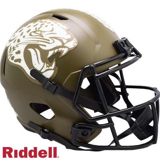 Jacksonville Jaguars Helmet Riddell Replica Full Size Speed Style Salute To Service