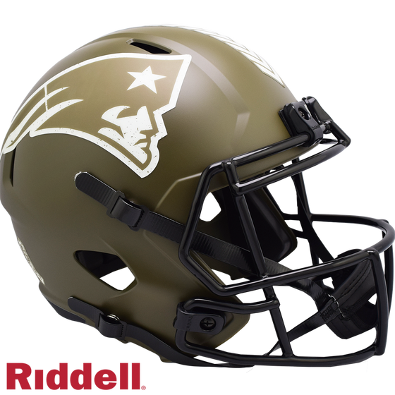 New England Patriots Helmet Riddell Replica Full Size Speed Style Salute To Service