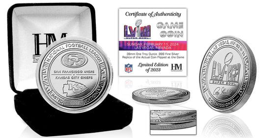 Super Bowl 58 Official 1oz .999 Fine Silver Flip Coin