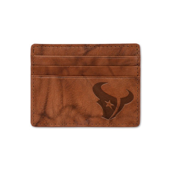 NFL Football Houston Texans  Embossed Leather Credit Cart Wallet