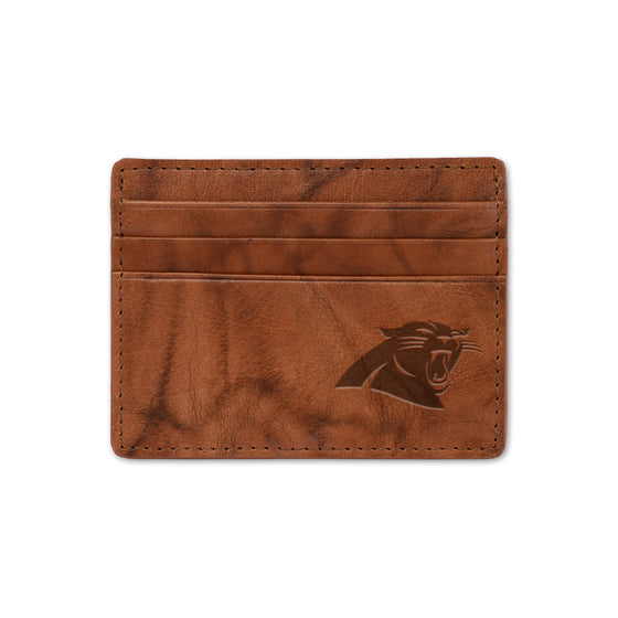 NFL Football Carolina Panthers  Embossed Leather Credit Cart Wallet