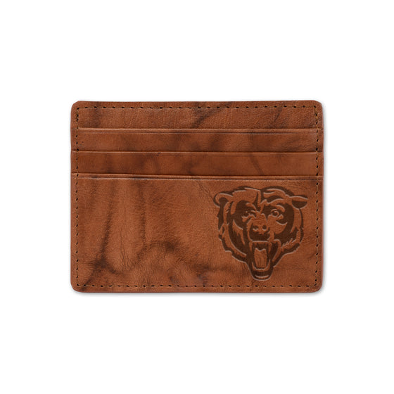 NFL Football Chicago Bears  Embossed Leather Credit Cart Wallet