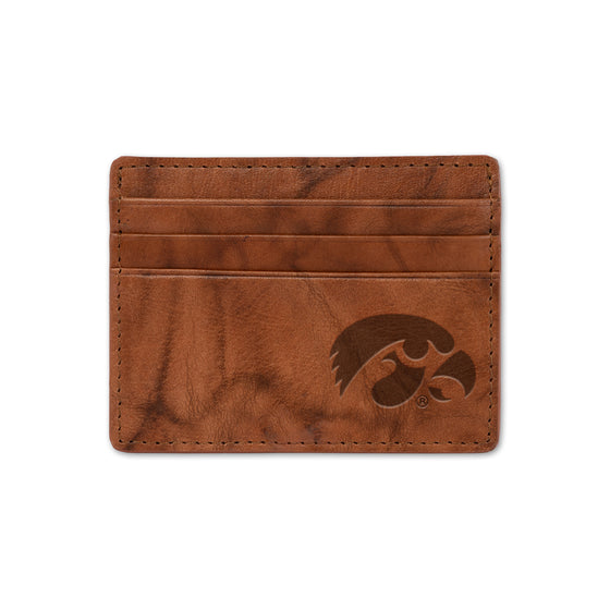 NCAA  Iowa Hawkeyes  Embossed Leather Credit Cart Wallet